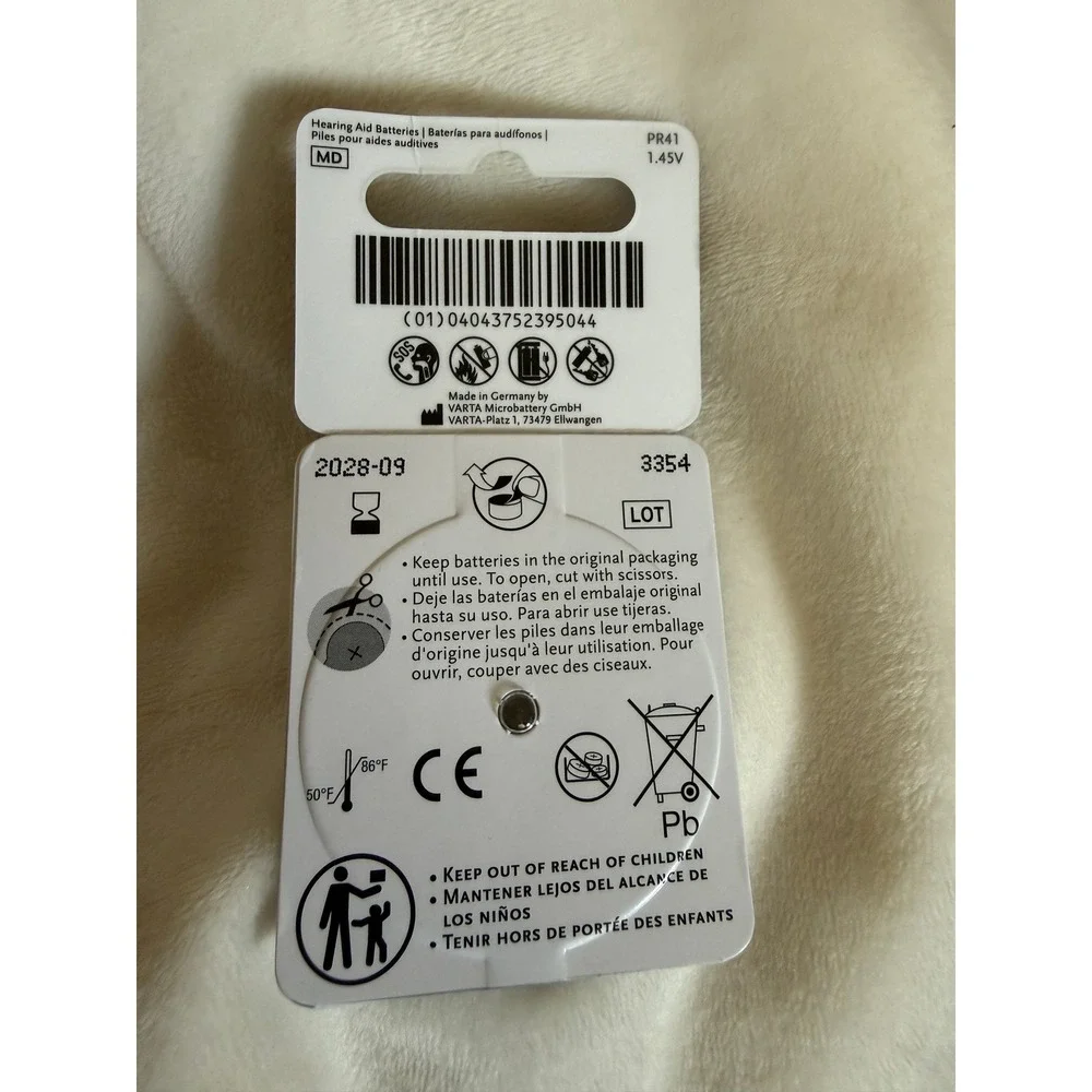 power one p312 hearing aid batteries child resistant pack made in‎ germany